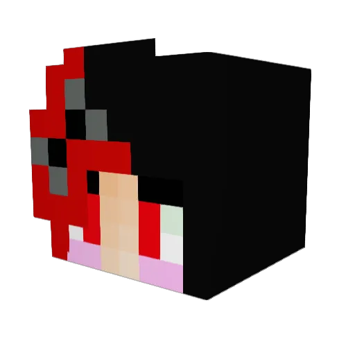GamerGirl6000 Minecraft avatar head, 3D render