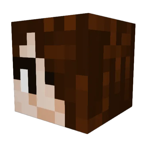 GamerGirlAmber Minecraft avatar head, 3D render