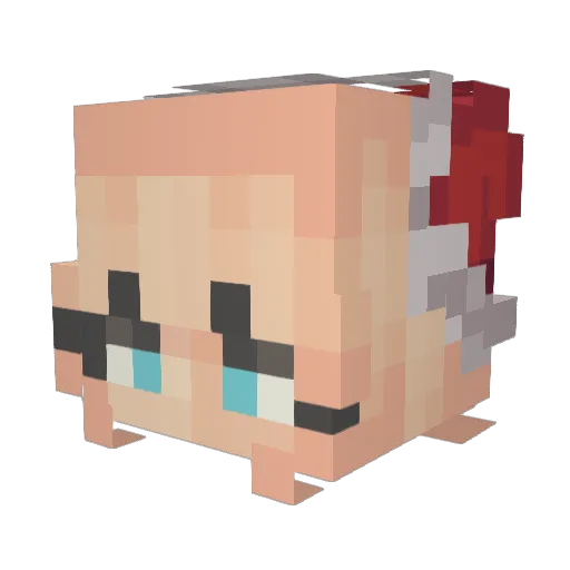 GamerGirlOMG861 Minecraft avatar head, 3D render