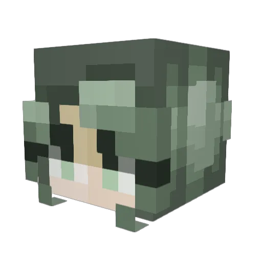GamerGirl_Ais Minecraft avatar head, 3D render