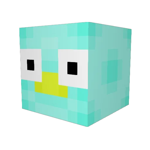 GamerGirls420 Minecraft avatar head, 3D render