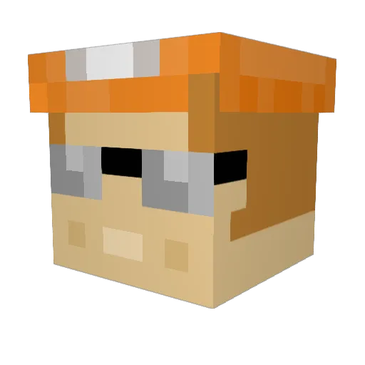GamerGribble Minecraft avatar head, 3D render