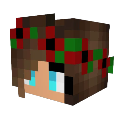 GamerGrly Minecraft avatar head, 3D render