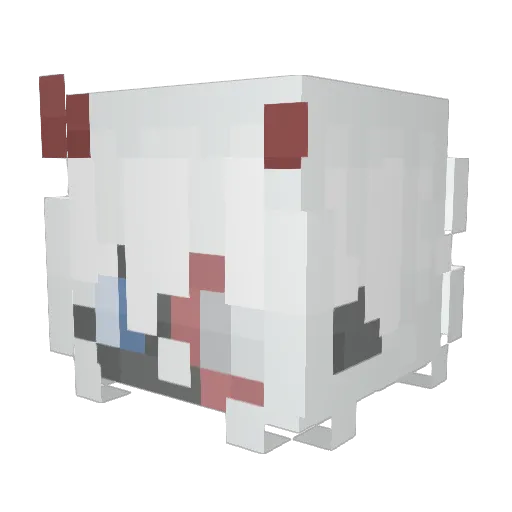 GamerGrrlHannah Minecraft avatar head, 3D render