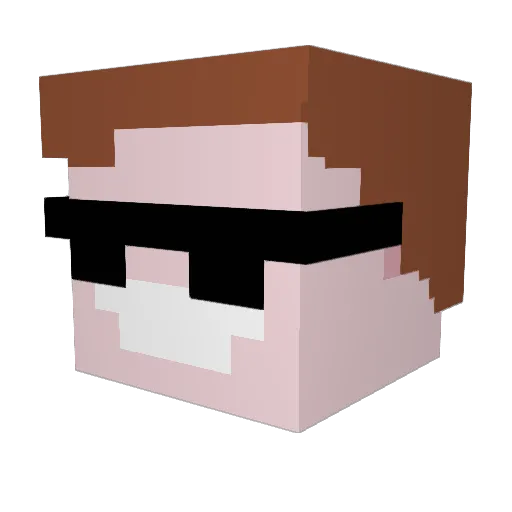 GamerGuy12344 Minecraft avatar head, 3D render