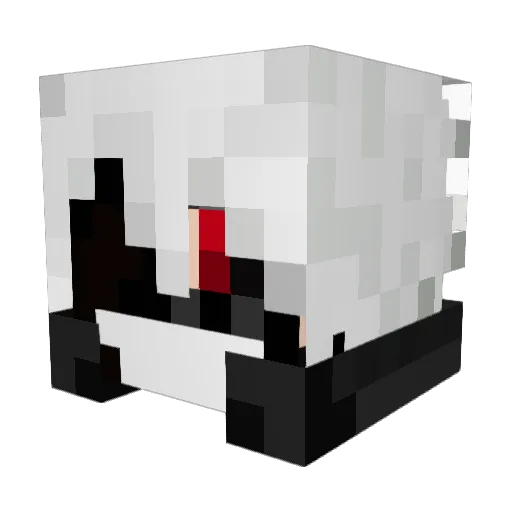 GamerHuntress Minecraft avatar head, 3D render