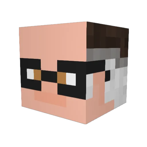 GamerJoose Minecraft avatar head, 3D render