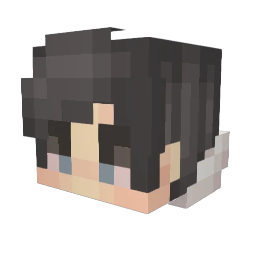 GamerKush_YT Minecraft avatar head, 3D render