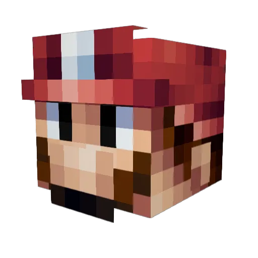 GamerLambo Minecraft avatar head, 3D render