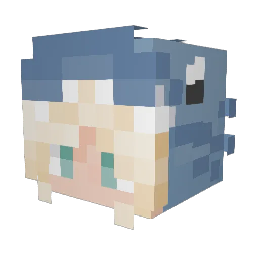 GamerLinked1 Minecraft avatar head, 3D render