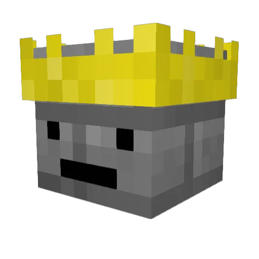 GamerManGamer Minecraft avatar head, 3D render
