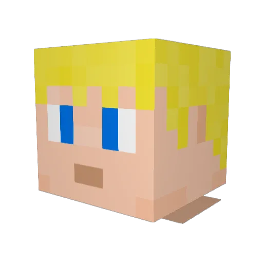 GamerMania23 Minecraft avatar head, 3D render
