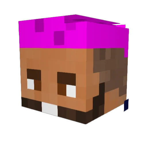 GamerMatix Minecraft avatar head, 3D render