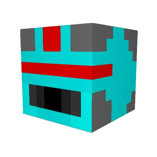 GamerNato Minecraft avatar head, 3D render