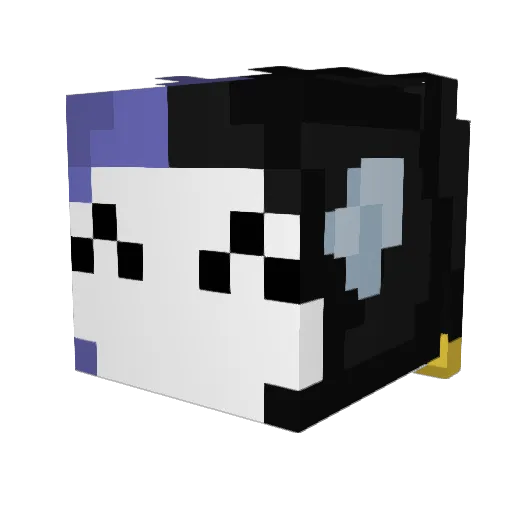 GamerNotHere Minecraft avatar head, 3D render