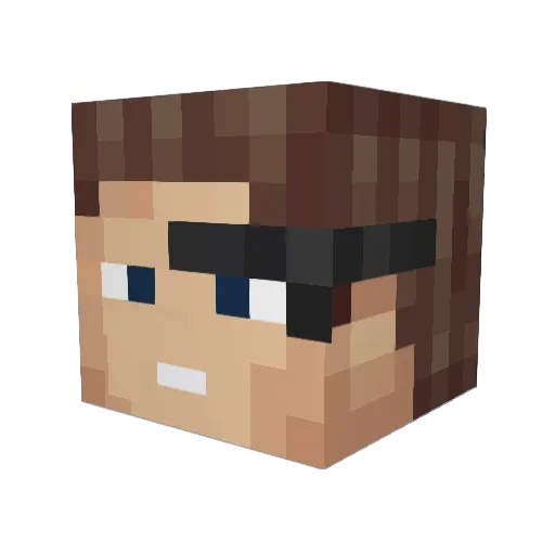 GamerOfFuture Minecraft avatar head, 3D render