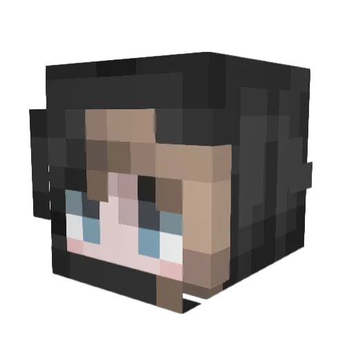 GamerOfShadows Minecraft avatar head, 3D render