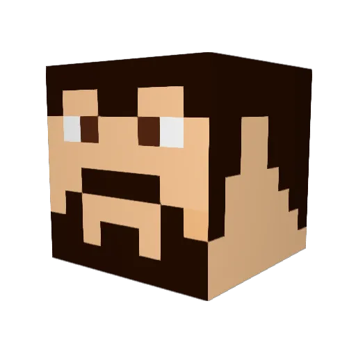 GamerOutlawLP Minecraft avatar head, 3D render