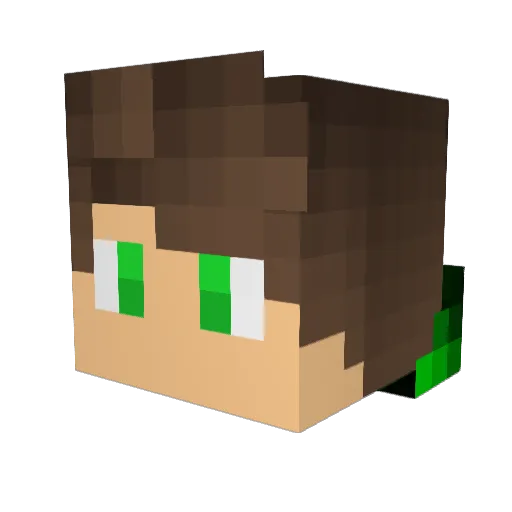 GamerOwen08 Minecraft avatar head, 3D render