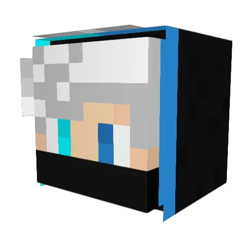 GamerPak Minecraft avatar head, 3D render