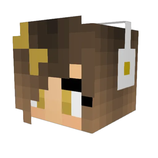 GamerPal Minecraft avatar head, 3D render