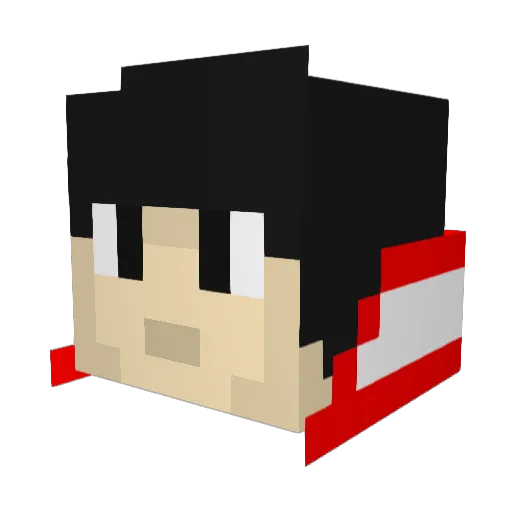 GamerPonT0T Minecraft avatar head, 3D render