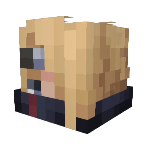 GamerPrashik Minecraft avatar head, 3D render
