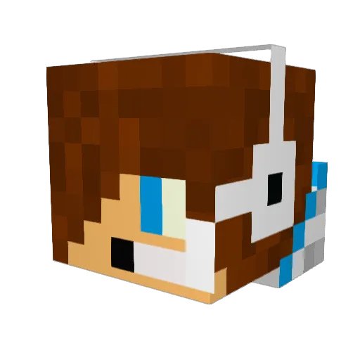 GamerPro112 Minecraft avatar head, 3D render