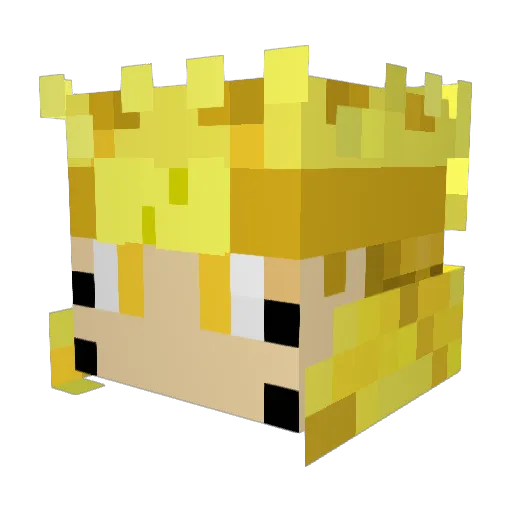 GamerSandwich Minecraft avatar head, 3D render