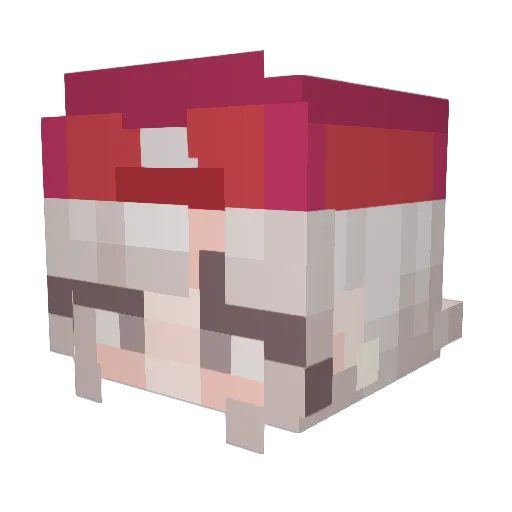 GamerSapphire Minecraft avatar head, 3D render