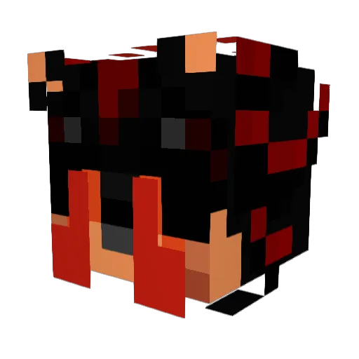 GamerSpace Minecraft avatar head, 3D render