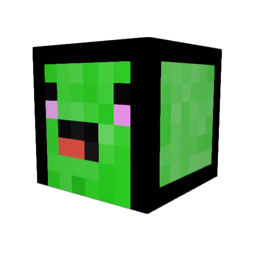 GamerSpams Minecraft avatar head, 3D render