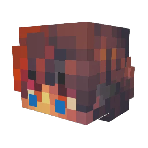 GamerTeiton44 Minecraft avatar head, 3D render