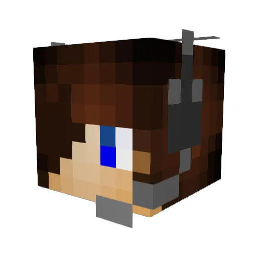GamerTools Minecraft avatar head, 3D render
