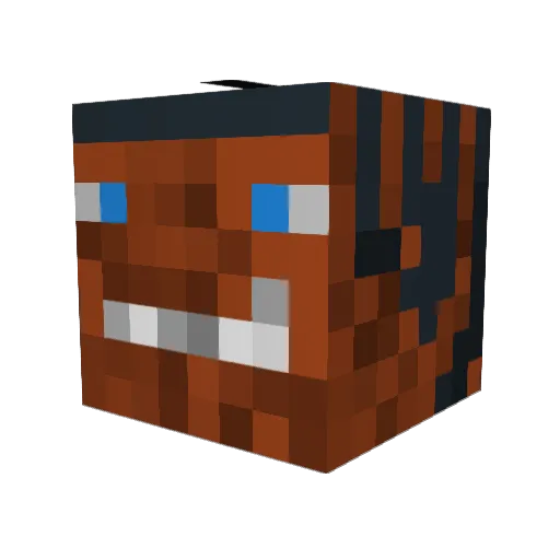 GamerTrentZ Minecraft avatar head, 3D render