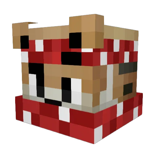GamerTwins Minecraft avatar head, 3D render