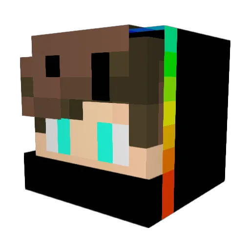 GamerXdk Minecraft avatar head, 3D render