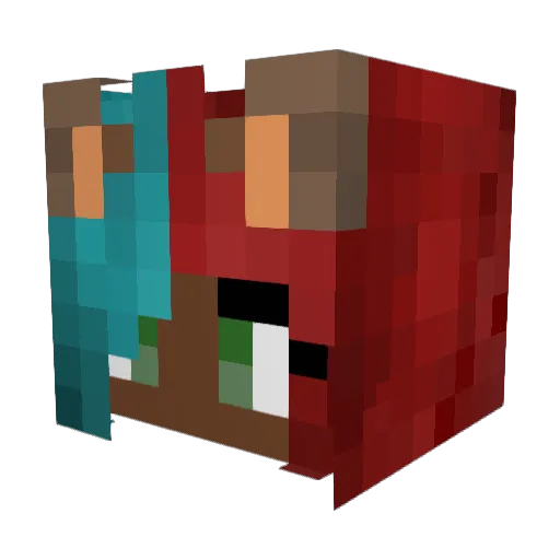 GamerZombieCat Minecraft avatar head, 3D render