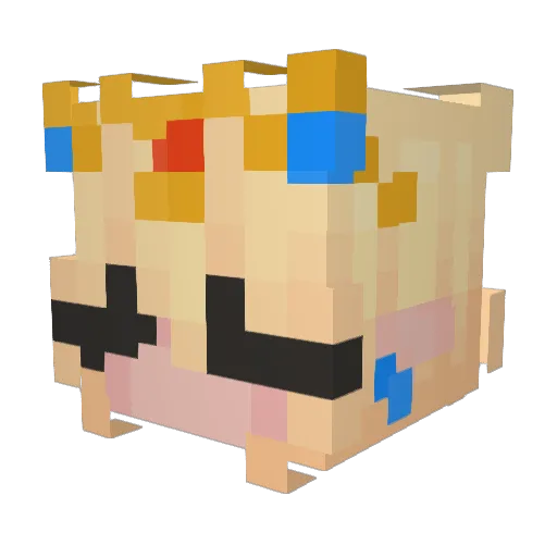 Gamer_687 Minecraft avatar head, 3D render