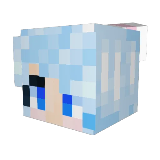 Gamer_BunnyYT Minecraft avatar head, 3D render