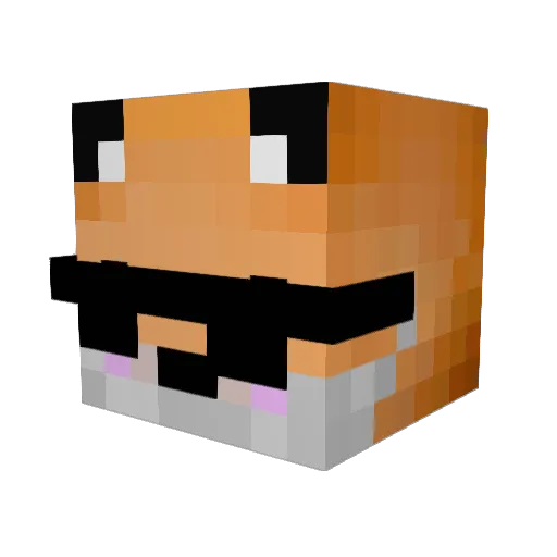 Gamer_GFC Minecraft avatar head, 3D render