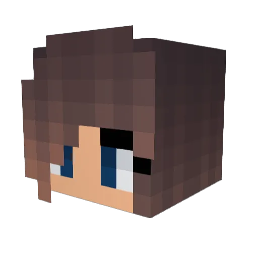 Gamer_Girly Minecraft avatar head, 3D render