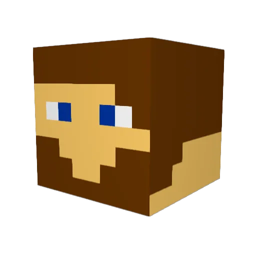 Gamer_Godzilla Minecraft avatar head, 3D render