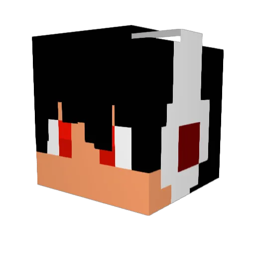 Gamer_Off Minecraft avatar head, 3D render