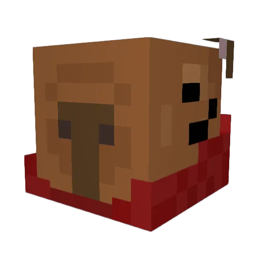 Gamer_Square Minecraft avatar head, 3D render