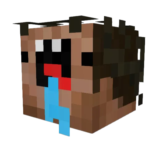 Gamer_TV84 Minecraft avatar head, 3D render