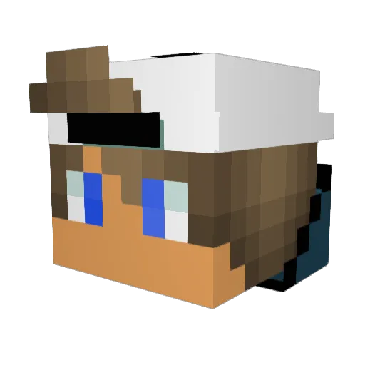 Gamer_Valentin Minecraft avatar head, 3D render