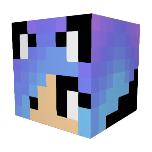 Gamer___Girl Minecraft avatar head, 3D render