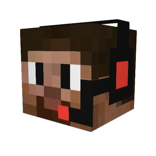 Gamerboss08 Minecraft avatar head, 3D render