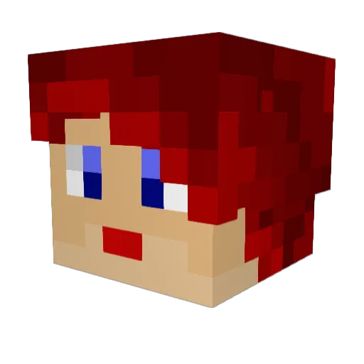 Gamercave Minecraft avatar head, 3D render